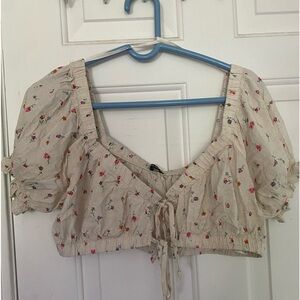 Floral ruffle sleeve top from target